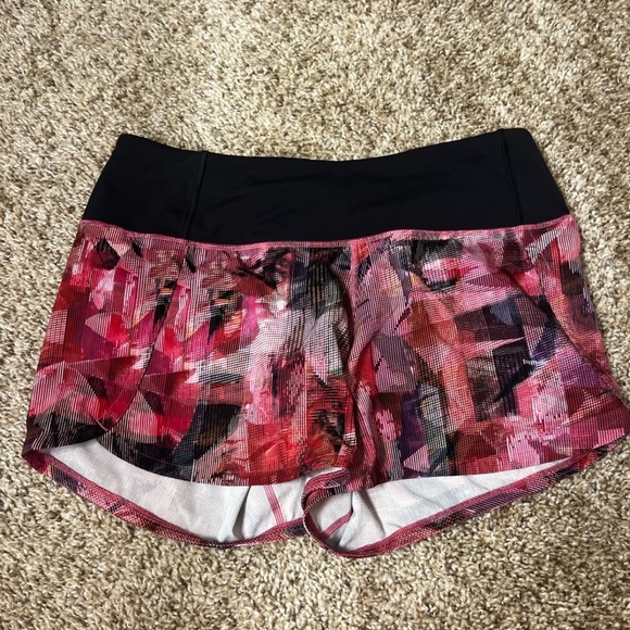 Lululemon Run Times Short II *4" Sun Dazed Multi Pink / Super Dark - Picture 1 of 3